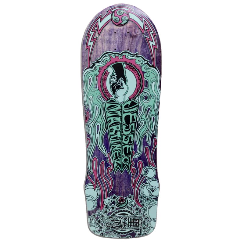 Skateboard Deck With Heat-Pressed Layers-Santa Monica Airlines - Hand shake Jesse Martinez - 10x30 purple stain - Skateboard Deck