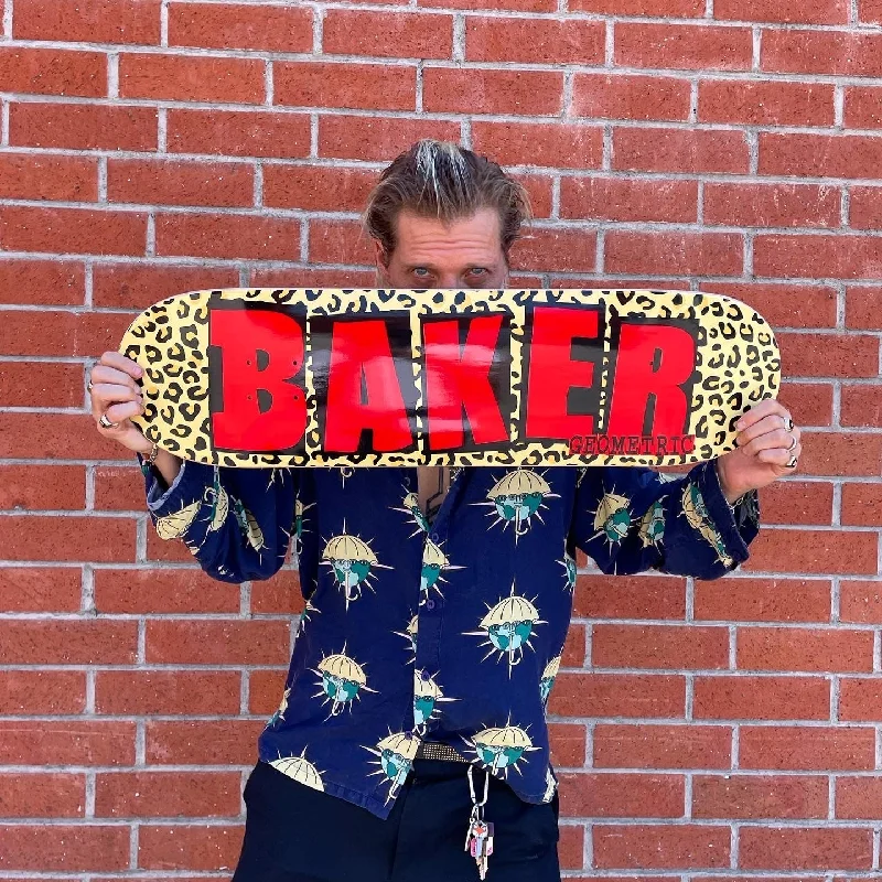 Skateboard Deck With Pro-Level Performance-Geometric X Baker Cheetah Skateboard - (8-8.5)