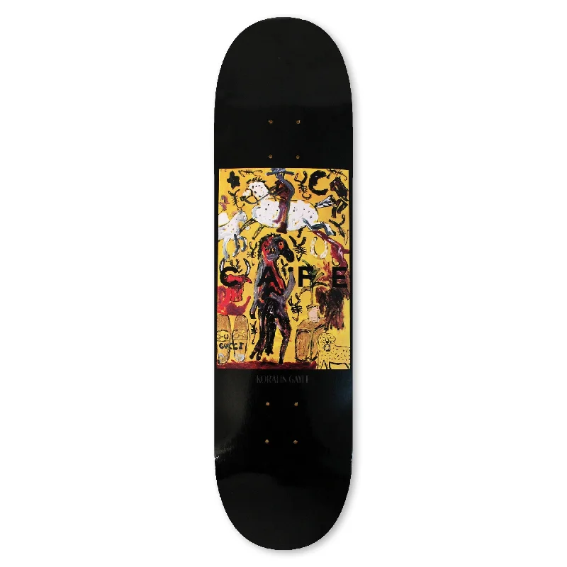 Skateboard Deck With Custom Graphics-Skateboard Cafe "First Adventure" Korahn Gayle Pro Deck - Black