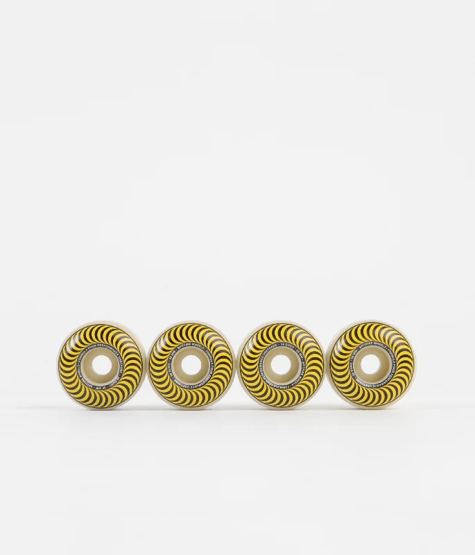 Skateboard Wheels With Non-Marking Material-Spitfire Formula Four Classic 99DU Wheels - Yellow - 55mm