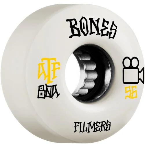 Skateboard Wheels With Multi-Layer Urethane-Bones ATF Filmers All Terrain Wheels 56MM 80A