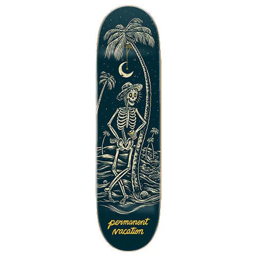 Skateboard Deck With Strongest Maple Layers-ATM Deck Permanent Vacation Night Beach Navy 8.75