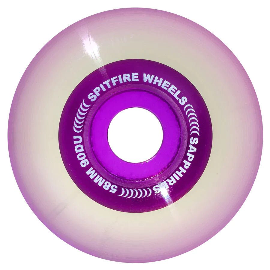 Skateboard Wheels For Technical Tricks-Spitfire - 90D Purple Sapphire Wheels (58mm)