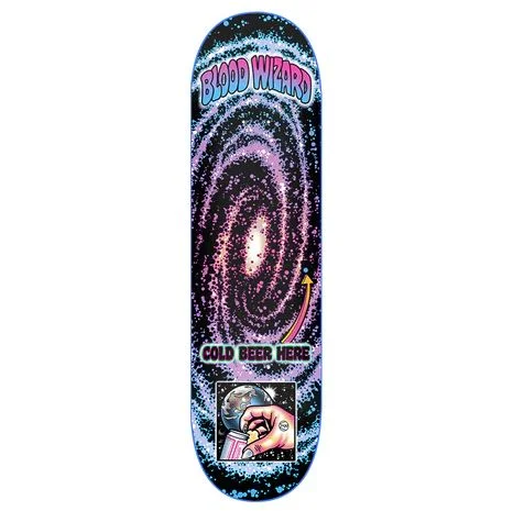 Skateboard Deck With Best Shock Resistance-Blood Wizard Deck Cold Beer Here 9.0