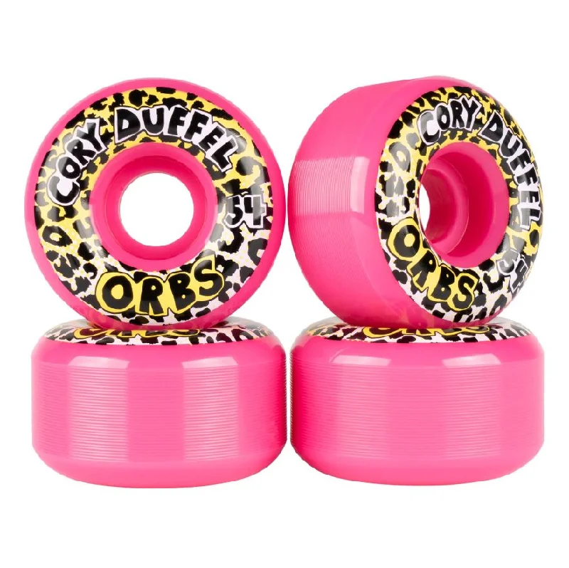 Skateboard Wheels With High-End Shock Absorption-Orbs Wheels 54mm Apparitions Corey Duffel Hot Pink