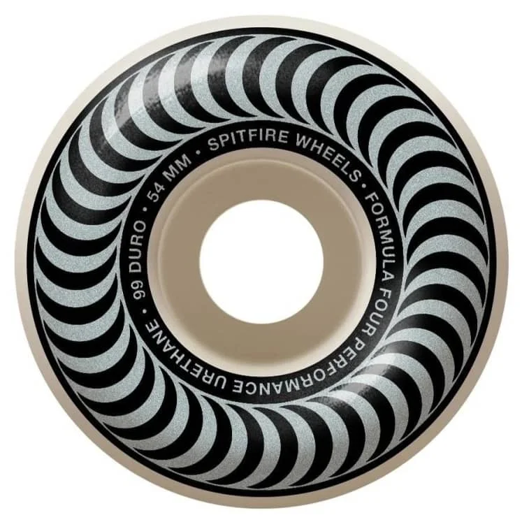 Skateboard Wheels For Steady Ride Performance-Spitfire Wheels 54mm Formula4 Classics Silver 99a