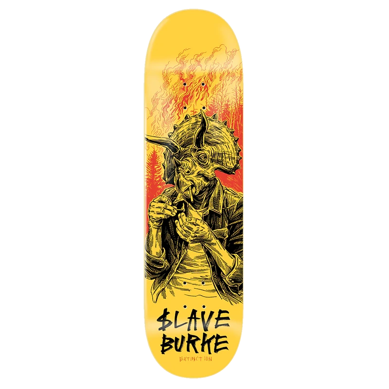 Skateboard Deck With Extra Stability-Slave Burke Extinction 8.5" Skateboard Deck