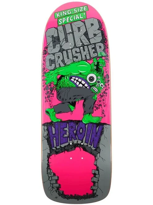 Skateboard Deck With Strong Maple Wood-Heroin Deck Curb Crusher XXL 10.25