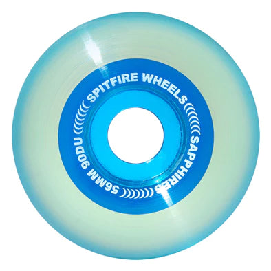 Skateboard Wheels For Best Traction-Spitfire - 90D Blue Sapphire Wheels (56mm)