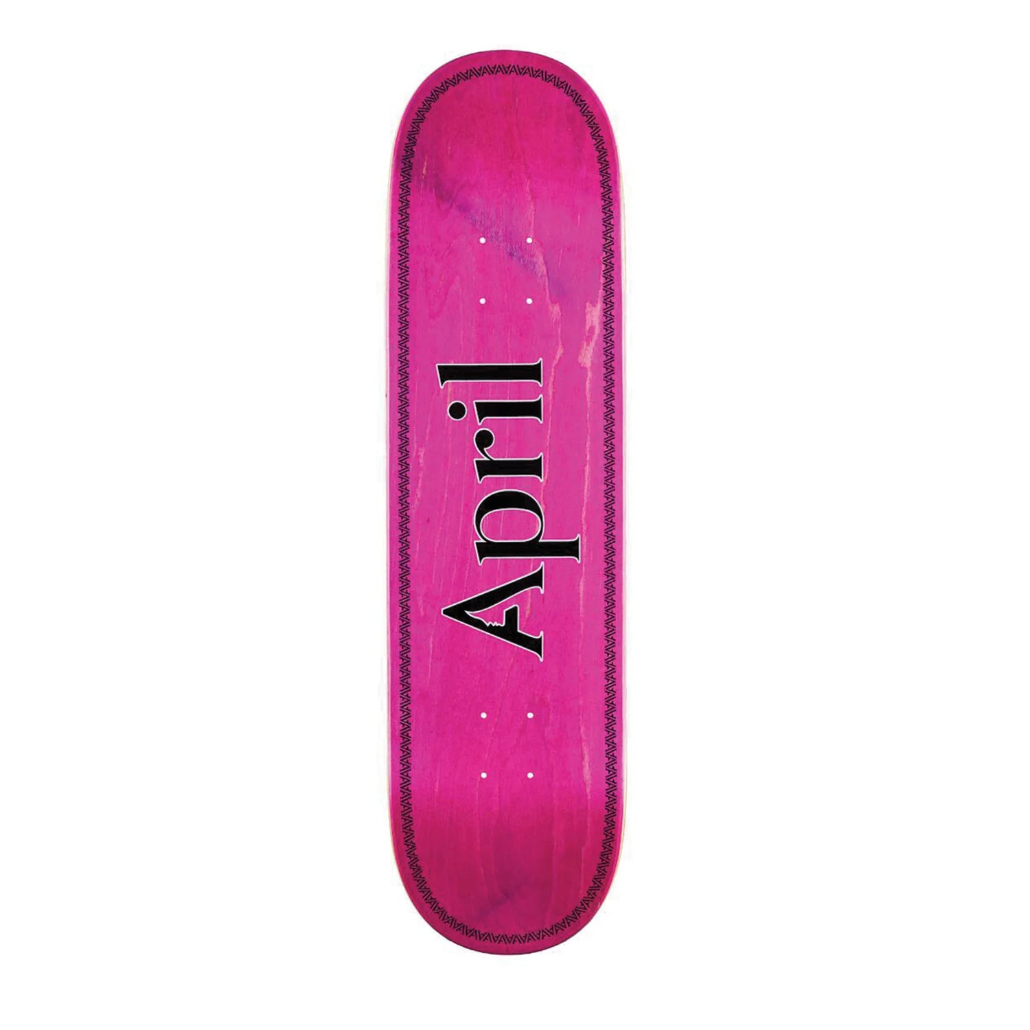 Skateboard Deck For Beginners-APRIL SKATEBOARDS OG LOGO BLACK PINK HELIX DECK 8.38