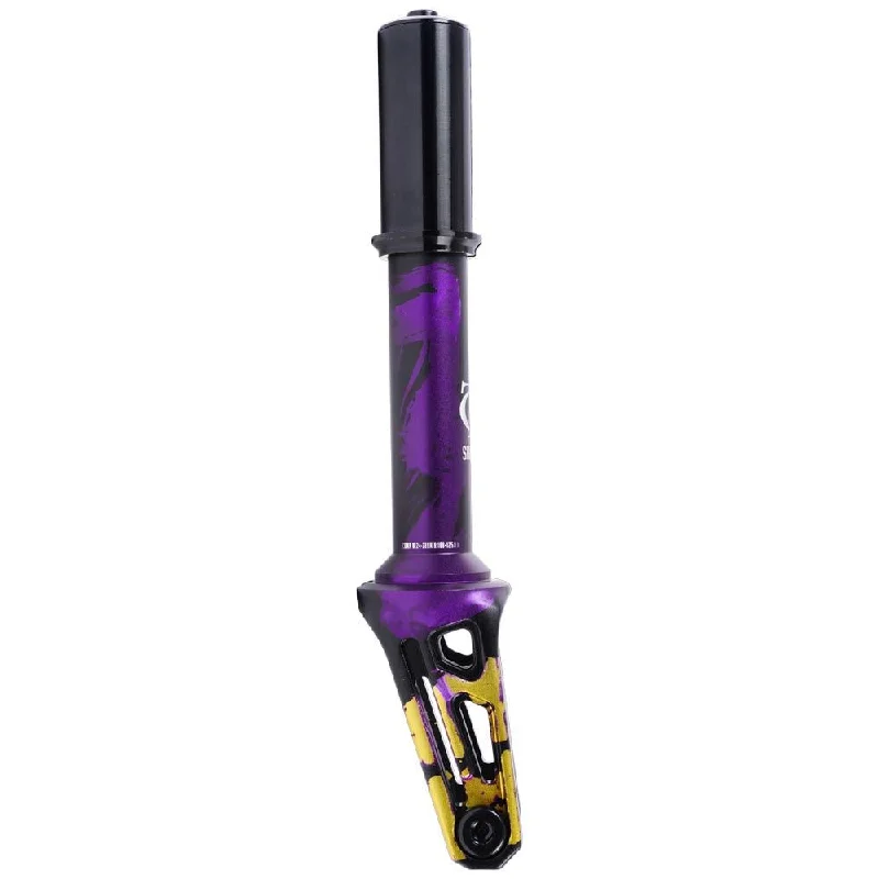 Scooter Fork With Superior Steering Control-Oath Shadow IHC Fork - Black/Purple/Yellow