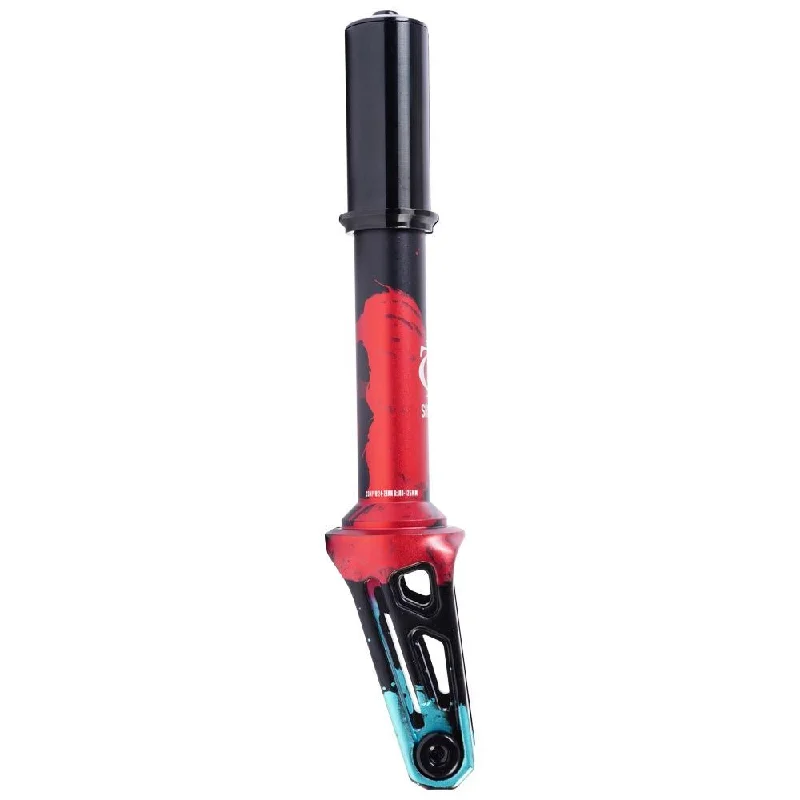 Scooter Fork With Best Shock Absorption-Oath Shadow IHC Fork - Black/Teal/Red