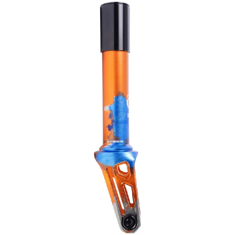 Scooter Fork With Strengthened Neck Tube-Oath Shadow SCS/HIC Fork - Orange/Blue/Titanium